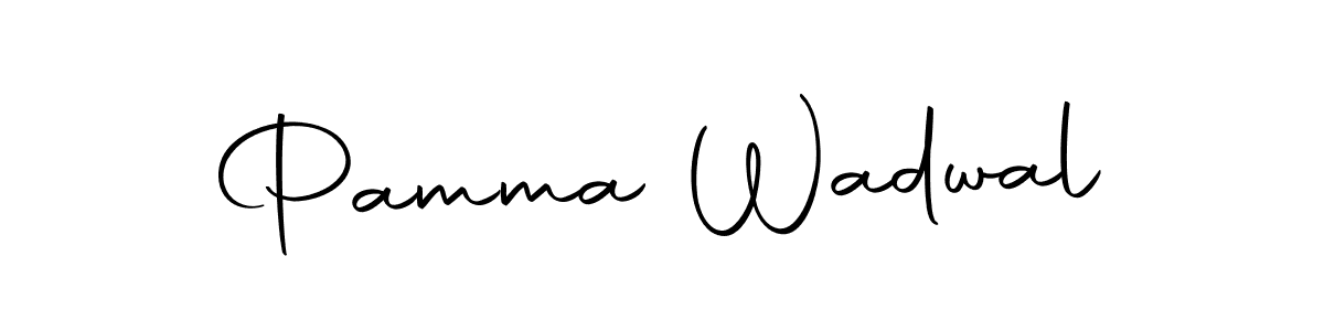Create a beautiful signature design for name Pamma Wadwal. With this signature (Autography-DOLnW) fonts, you can make a handwritten signature for free. Pamma Wadwal signature style 10 images and pictures png