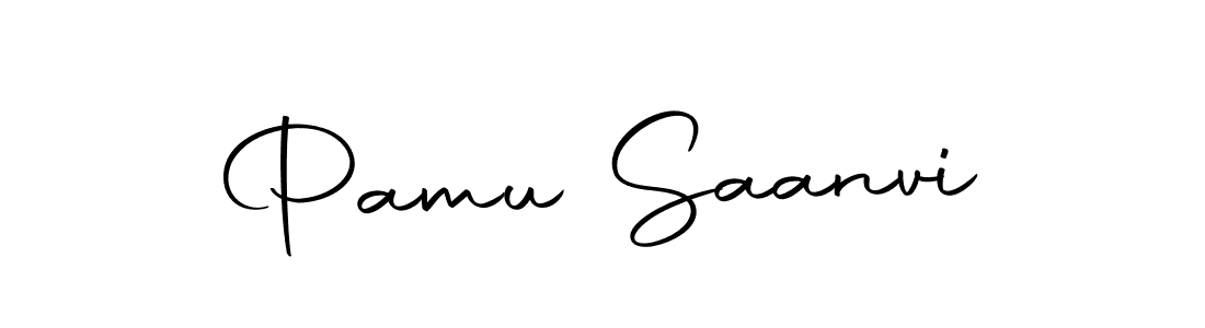 Pamu Saanvi stylish signature style. Best Handwritten Sign (Autography-DOLnW) for my name. Handwritten Signature Collection Ideas for my name Pamu Saanvi. Pamu Saanvi signature style 10 images and pictures png