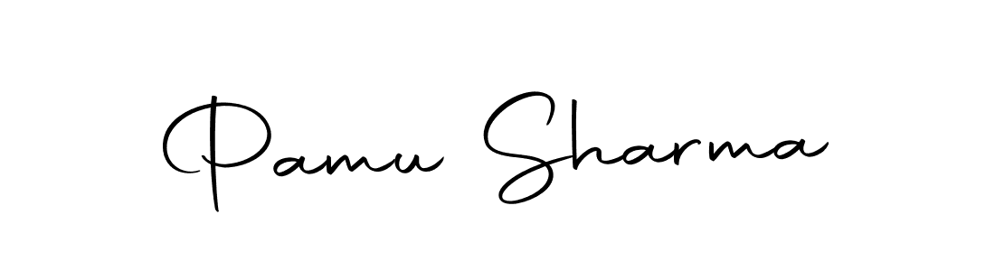 Make a beautiful signature design for name Pamu Sharma. Use this online signature maker to create a handwritten signature for free. Pamu Sharma signature style 10 images and pictures png