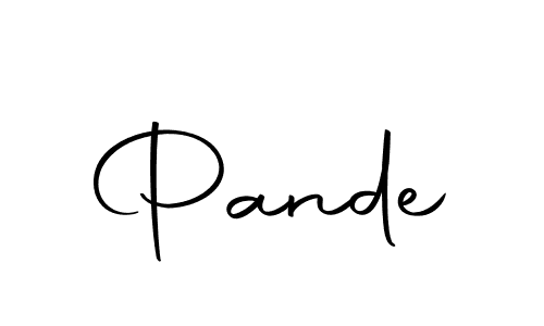 Create a beautiful signature design for name Pande. With this signature (Autography-DOLnW) fonts, you can make a handwritten signature for free. Pande signature style 10 images and pictures png