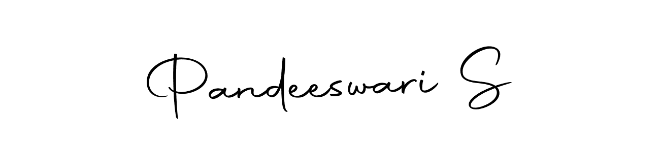 Use a signature maker to create a handwritten signature online. With this signature software, you can design (Autography-DOLnW) your own signature for name Pandeeswari S. Pandeeswari S signature style 10 images and pictures png