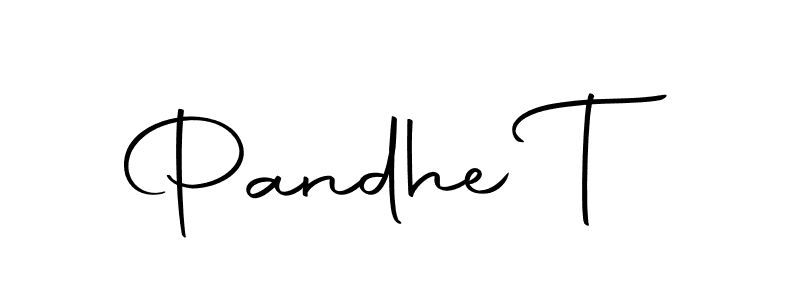 Pandhe T stylish signature style. Best Handwritten Sign (Autography-DOLnW) for my name. Handwritten Signature Collection Ideas for my name Pandhe T. Pandhe T signature style 10 images and pictures png