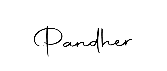 Design your own signature with our free online signature maker. With this signature software, you can create a handwritten (Autography-DOLnW) signature for name Pandher. Pandher signature style 10 images and pictures png