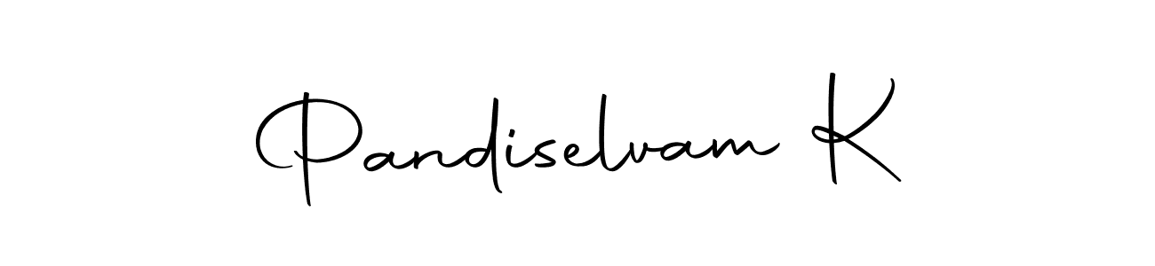 You can use this online signature creator to create a handwritten signature for the name Pandiselvam K. This is the best online autograph maker. Pandiselvam K signature style 10 images and pictures png