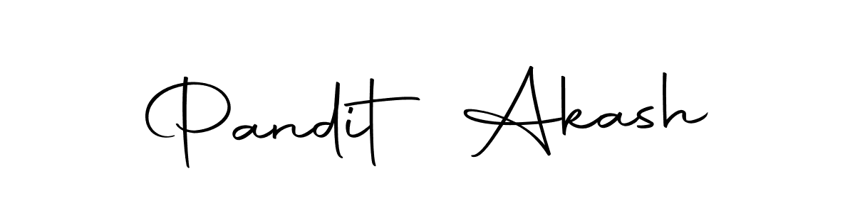 Create a beautiful signature design for name Pandit Akash. With this signature (Autography-DOLnW) fonts, you can make a handwritten signature for free. Pandit Akash signature style 10 images and pictures png