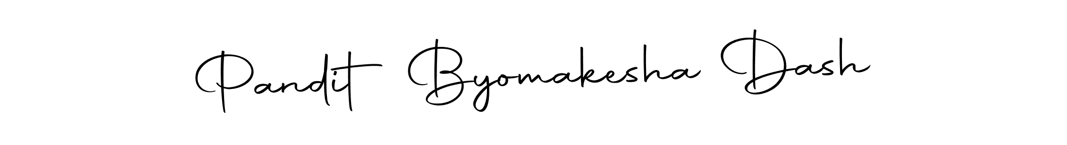 Design your own signature with our free online signature maker. With this signature software, you can create a handwritten (Autography-DOLnW) signature for name Pandit Byomakesha Dash. Pandit Byomakesha Dash signature style 10 images and pictures png