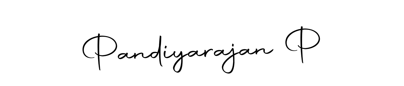 Use a signature maker to create a handwritten signature online. With this signature software, you can design (Autography-DOLnW) your own signature for name Pandiyarajan P. Pandiyarajan P signature style 10 images and pictures png