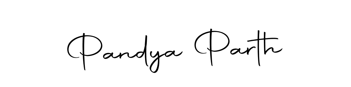 The best way (Autography-DOLnW) to make a short signature is to pick only two or three words in your name. The name Pandya Parth include a total of six letters. For converting this name. Pandya Parth signature style 10 images and pictures png