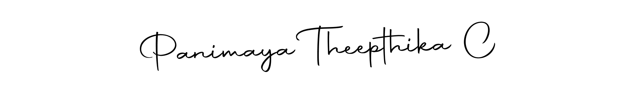 How to make Panimaya Theepthika C name signature. Use Autography-DOLnW style for creating short signs online. This is the latest handwritten sign. Panimaya Theepthika C signature style 10 images and pictures png