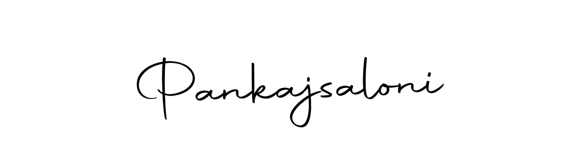 How to make Pankajsaloni name signature. Use Autography-DOLnW style for creating short signs online. This is the latest handwritten sign. Pankajsaloni signature style 10 images and pictures png