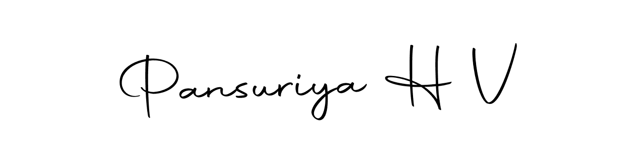 You can use this online signature creator to create a handwritten signature for the name Pansuriya H V. This is the best online autograph maker. Pansuriya H V signature style 10 images and pictures png