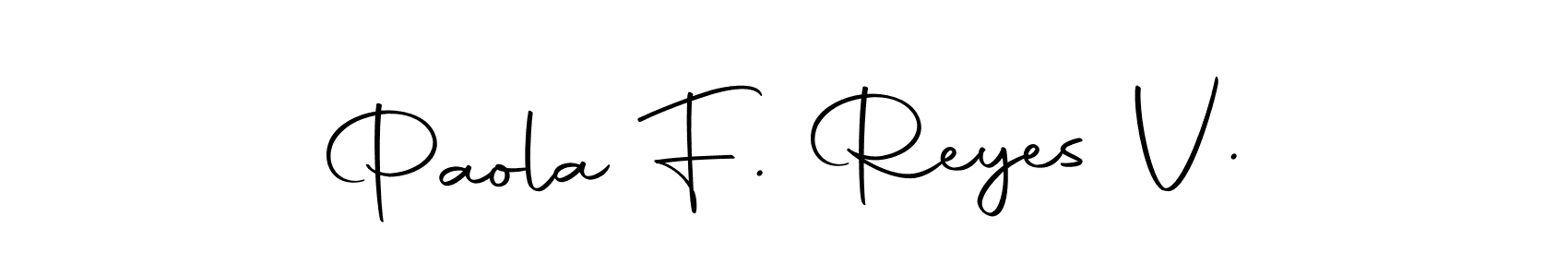 This is the best signature style for the Paola F. Reyes V. name. Also you like these signature font (Autography-DOLnW). Mix name signature. Paola F. Reyes V. signature style 10 images and pictures png