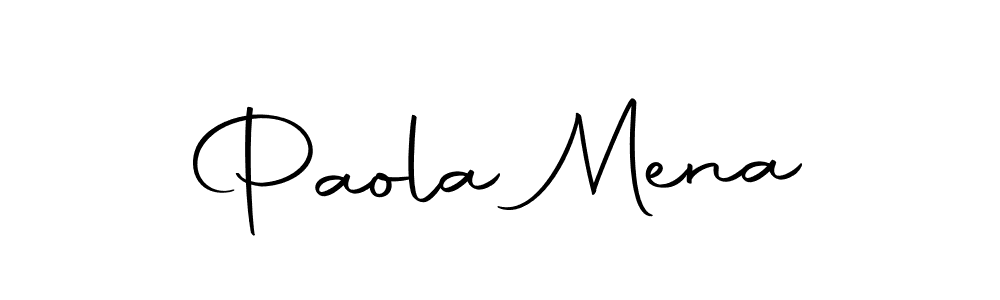 Design your own signature with our free online signature maker. With this signature software, you can create a handwritten (Autography-DOLnW) signature for name Paola Mena. Paola Mena signature style 10 images and pictures png