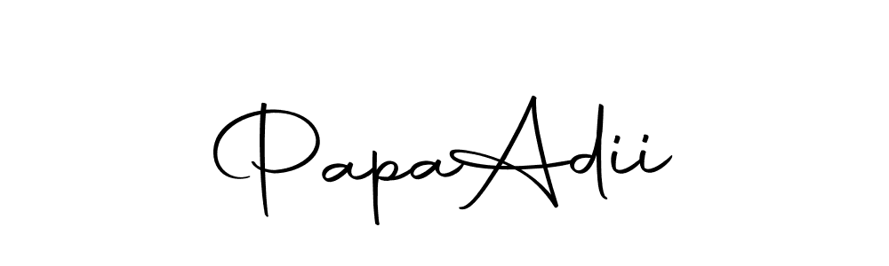 How to make Papa  Adii name signature. Use Autography-DOLnW style for creating short signs online. This is the latest handwritten sign. Papa  Adii signature style 10 images and pictures png