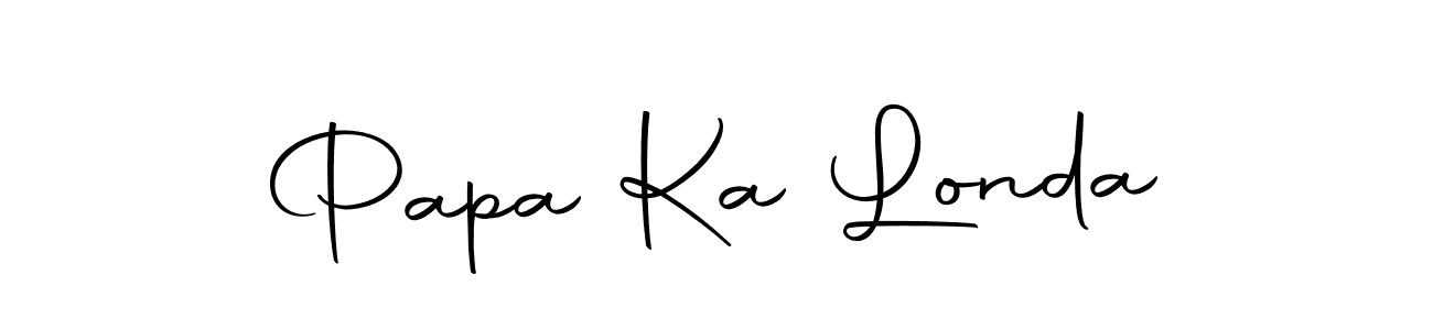 if you are searching for the best signature style for your name Papa Ka Londa. so please give up your signature search. here we have designed multiple signature styles  using Autography-DOLnW. Papa Ka Londa signature style 10 images and pictures png
