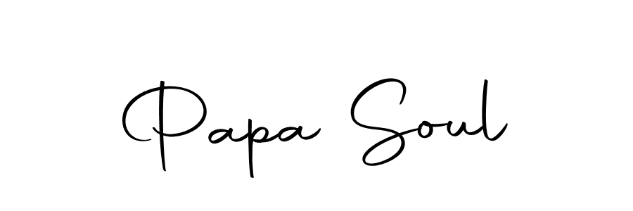 Design your own signature with our free online signature maker. With this signature software, you can create a handwritten (Autography-DOLnW) signature for name Papa Soul. Papa Soul signature style 10 images and pictures png