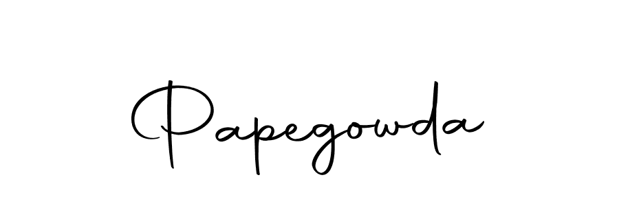 Design your own signature with our free online signature maker. With this signature software, you can create a handwritten (Autography-DOLnW) signature for name Papegowda. Papegowda signature style 10 images and pictures png