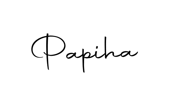 You should practise on your own different ways (Autography-DOLnW) to write your name (Papiha) in signature. don't let someone else do it for you. Papiha signature style 10 images and pictures png