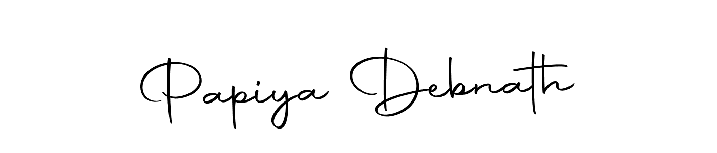 Create a beautiful signature design for name Papiya Debnath. With this signature (Autography-DOLnW) fonts, you can make a handwritten signature for free. Papiya Debnath signature style 10 images and pictures png