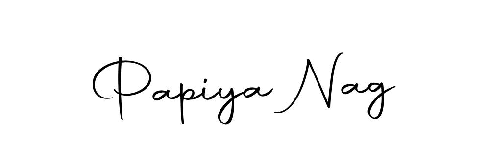 The best way (Autography-DOLnW) to make a short signature is to pick only two or three words in your name. The name Papiya Nag include a total of six letters. For converting this name. Papiya Nag signature style 10 images and pictures png