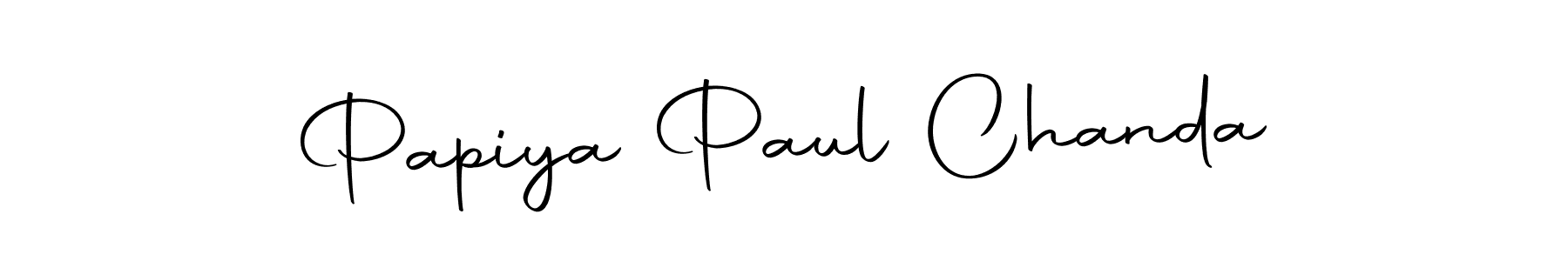 Make a beautiful signature design for name Papiya Paul Chanda. Use this online signature maker to create a handwritten signature for free. Papiya Paul Chanda signature style 10 images and pictures png