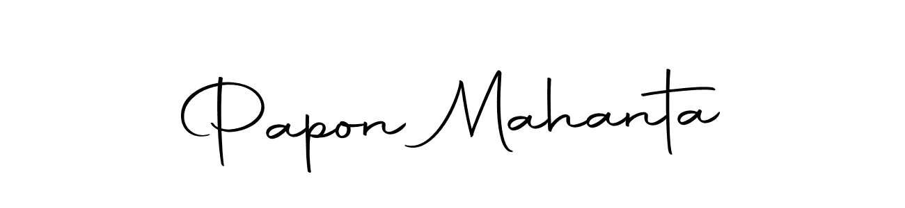 How to make Papon Mahanta name signature. Use Autography-DOLnW style for creating short signs online. This is the latest handwritten sign. Papon Mahanta signature style 10 images and pictures png