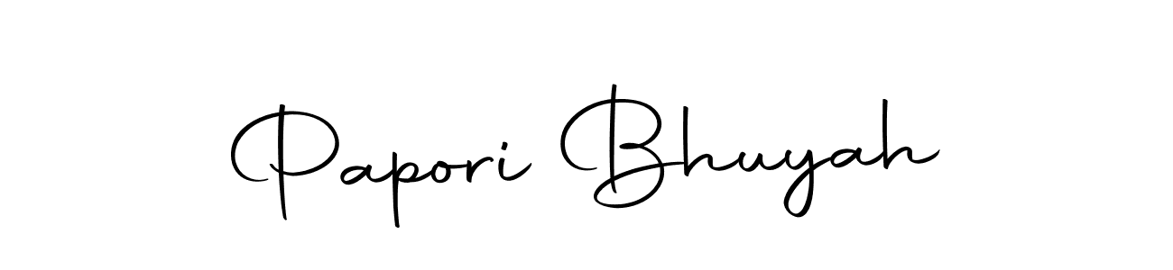 The best way (Autography-DOLnW) to make a short signature is to pick only two or three words in your name. The name Papori Bhuyah include a total of six letters. For converting this name. Papori Bhuyah signature style 10 images and pictures png