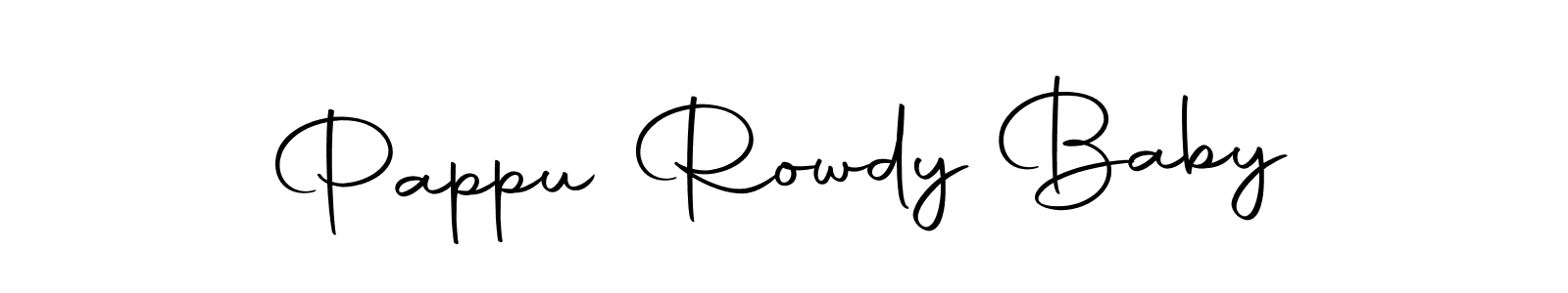 Create a beautiful signature design for name Pappu Rowdy Baby. With this signature (Autography-DOLnW) fonts, you can make a handwritten signature for free. Pappu Rowdy Baby signature style 10 images and pictures png