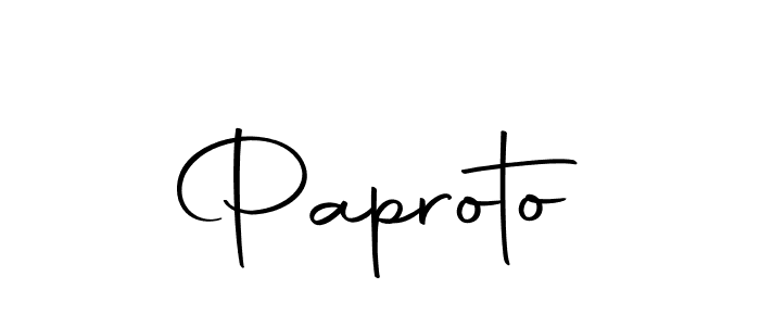 Use a signature maker to create a handwritten signature online. With this signature software, you can design (Autography-DOLnW) your own signature for name Paproto. Paproto signature style 10 images and pictures png