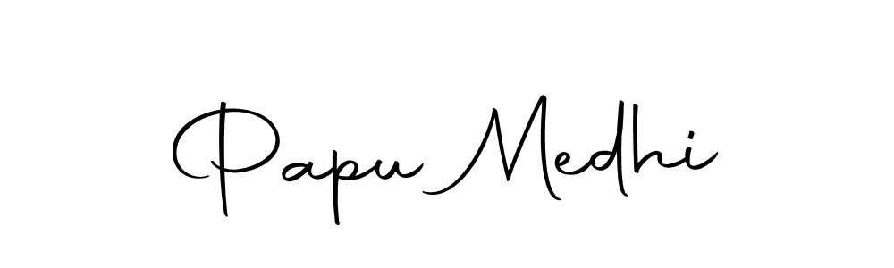 Design your own signature with our free online signature maker. With this signature software, you can create a handwritten (Autography-DOLnW) signature for name Papu Medhi. Papu Medhi signature style 10 images and pictures png