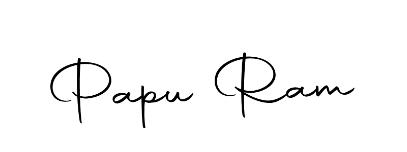 Design your own signature with our free online signature maker. With this signature software, you can create a handwritten (Autography-DOLnW) signature for name Papu Ram. Papu Ram signature style 10 images and pictures png