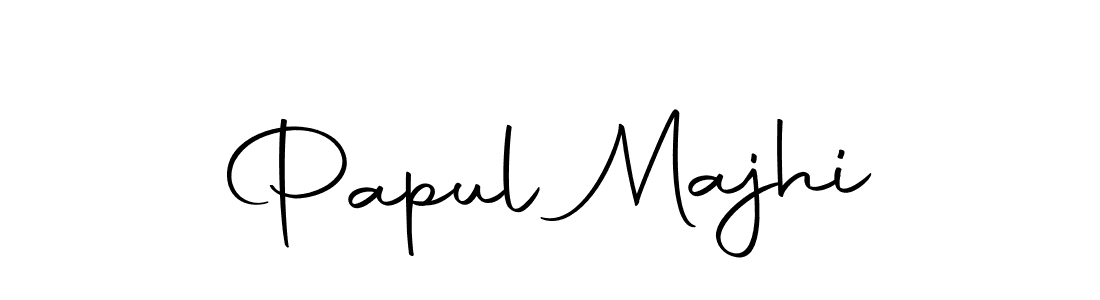 The best way (Autography-DOLnW) to make a short signature is to pick only two or three words in your name. The name Papul Majhi include a total of six letters. For converting this name. Papul Majhi signature style 10 images and pictures png