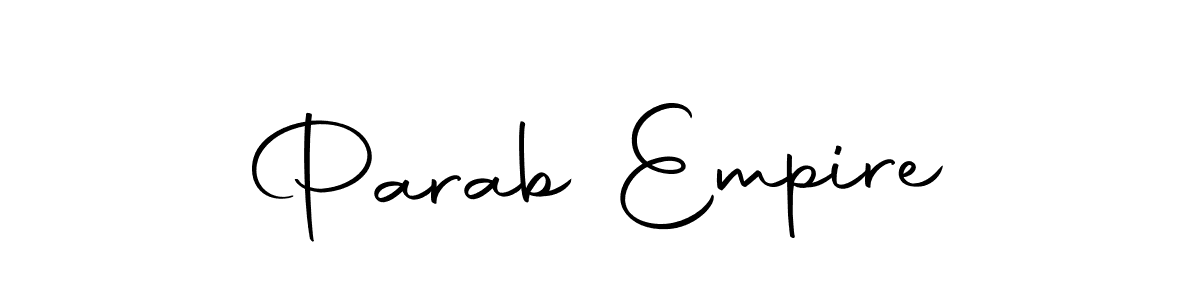 Design your own signature with our free online signature maker. With this signature software, you can create a handwritten (Autography-DOLnW) signature for name Parab Empire. Parab Empire signature style 10 images and pictures png