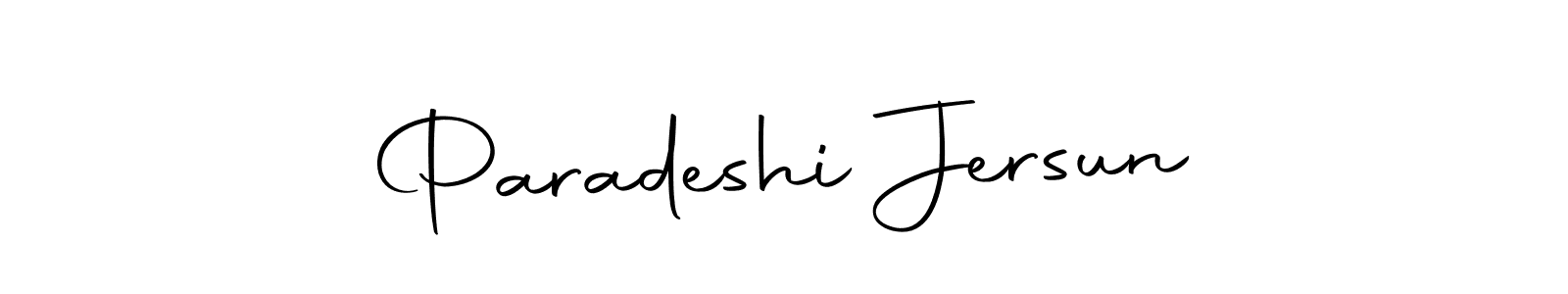 Design your own signature with our free online signature maker. With this signature software, you can create a handwritten (Autography-DOLnW) signature for name Paradeshi Jersun. Paradeshi Jersun signature style 10 images and pictures png