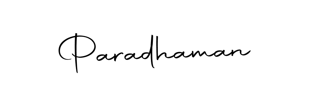 Create a beautiful signature design for name Paradhaman. With this signature (Autography-DOLnW) fonts, you can make a handwritten signature for free. Paradhaman signature style 10 images and pictures png