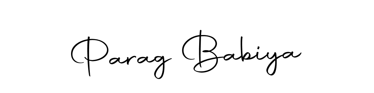 Create a beautiful signature design for name Parag Babiya. With this signature (Autography-DOLnW) fonts, you can make a handwritten signature for free. Parag Babiya signature style 10 images and pictures png