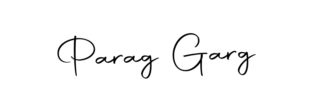 Design your own signature with our free online signature maker. With this signature software, you can create a handwritten (Autography-DOLnW) signature for name Parag Garg. Parag Garg signature style 10 images and pictures png