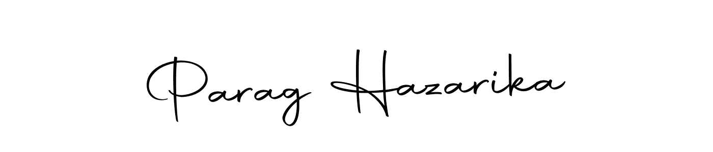 How to make Parag Hazarika name signature. Use Autography-DOLnW style for creating short signs online. This is the latest handwritten sign. Parag Hazarika signature style 10 images and pictures png
