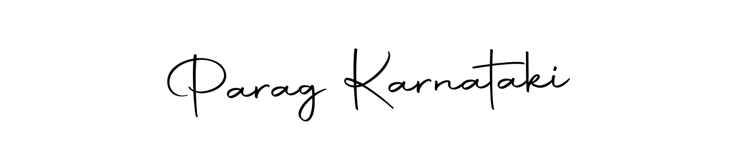The best way (Autography-DOLnW) to make a short signature is to pick only two or three words in your name. The name Parag Karnataki include a total of six letters. For converting this name. Parag Karnataki signature style 10 images and pictures png
