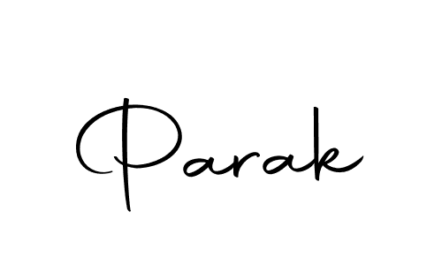 Design your own signature with our free online signature maker. With this signature software, you can create a handwritten (Autography-DOLnW) signature for name Parak. Parak signature style 10 images and pictures png