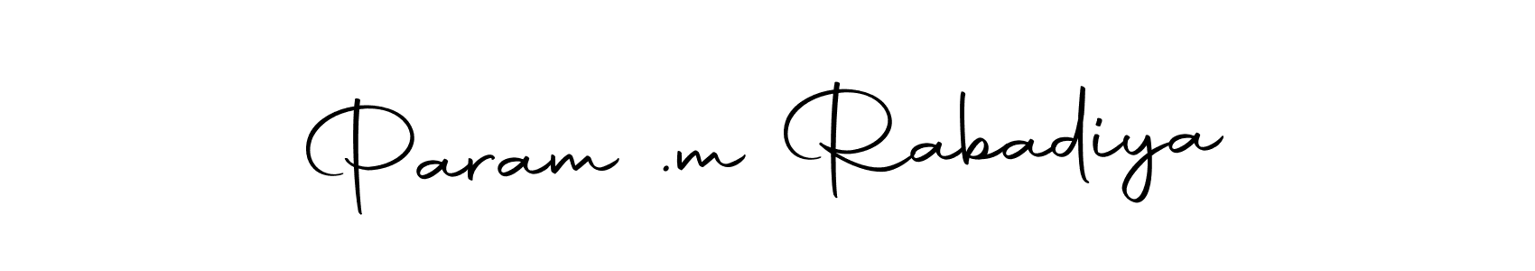 Param .m Rabadiya stylish signature style. Best Handwritten Sign (Autography-DOLnW) for my name. Handwritten Signature Collection Ideas for my name Param .m Rabadiya. Param .m Rabadiya signature style 10 images and pictures png