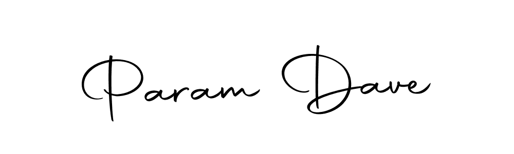 Also we have Param Dave name is the best signature style. Create professional handwritten signature collection using Autography-DOLnW autograph style. Param Dave signature style 10 images and pictures png