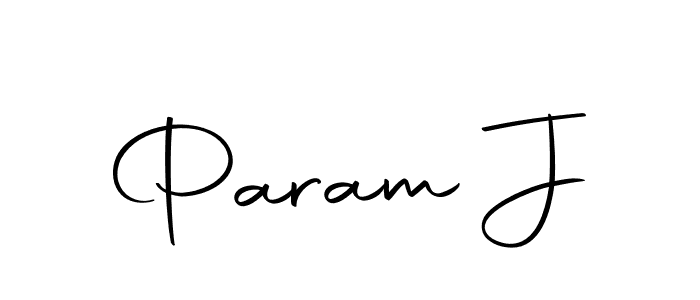Design your own signature with our free online signature maker. With this signature software, you can create a handwritten (Autography-DOLnW) signature for name Param J. Param J signature style 10 images and pictures png