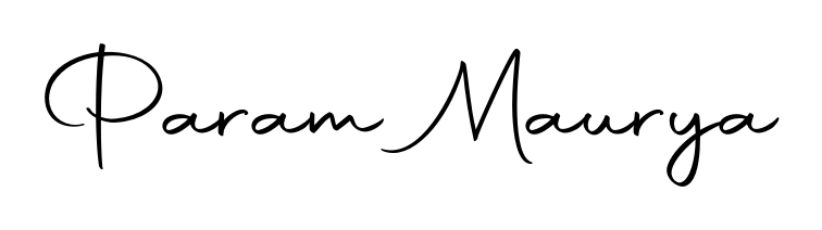 Practice writing Param Maurya with the flow of Autography-DOLnW lettering. A fantastic source of inspiration for developing your personal signature style. Param Maurya signature style 10 images and pictures png