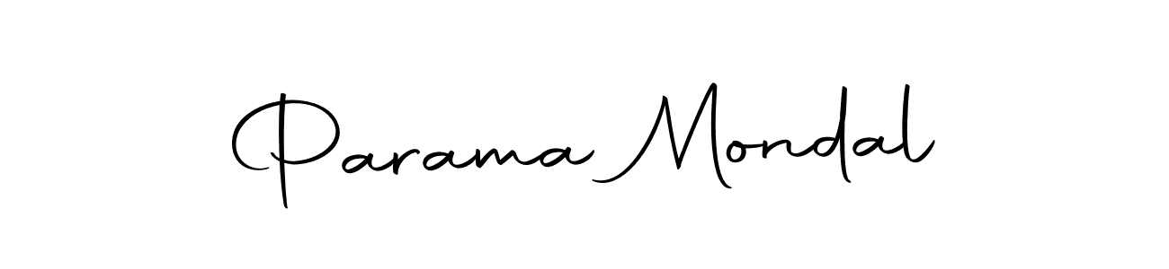 How to make Parama Mondal name signature. Use Autography-DOLnW style for creating short signs online. This is the latest handwritten sign. Parama Mondal signature style 10 images and pictures png