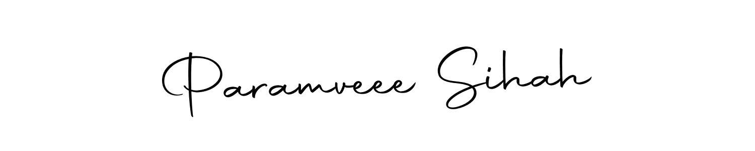 Make a beautiful signature design for name Paramveee Sihah. Use this online signature maker to create a handwritten signature for free. Paramveee Sihah signature style 10 images and pictures png