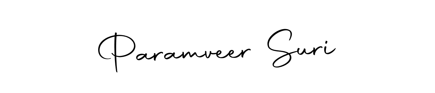 Design your own signature with our free online signature maker. With this signature software, you can create a handwritten (Autography-DOLnW) signature for name Paramveer Suri. Paramveer Suri signature style 10 images and pictures png