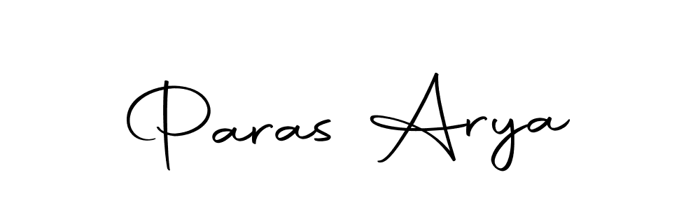 Use a signature maker to create a handwritten signature online. With this signature software, you can design (Autography-DOLnW) your own signature for name Paras Arya. Paras Arya signature style 10 images and pictures png