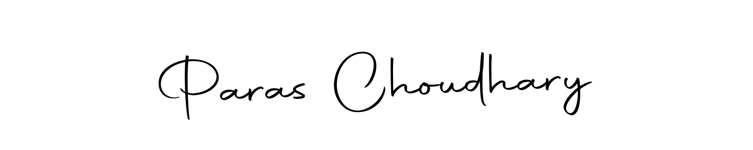 Create a beautiful signature design for name Paras Choudhary. With this signature (Autography-DOLnW) fonts, you can make a handwritten signature for free. Paras Choudhary signature style 10 images and pictures png