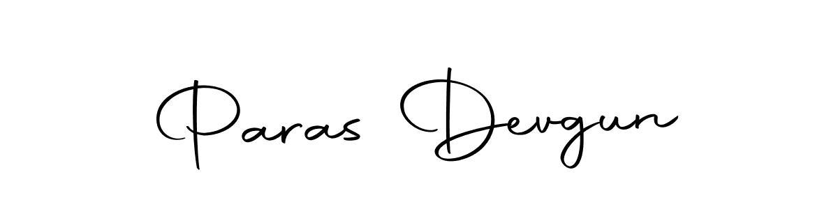 Design your own signature with our free online signature maker. With this signature software, you can create a handwritten (Autography-DOLnW) signature for name Paras Devgun. Paras Devgun signature style 10 images and pictures png